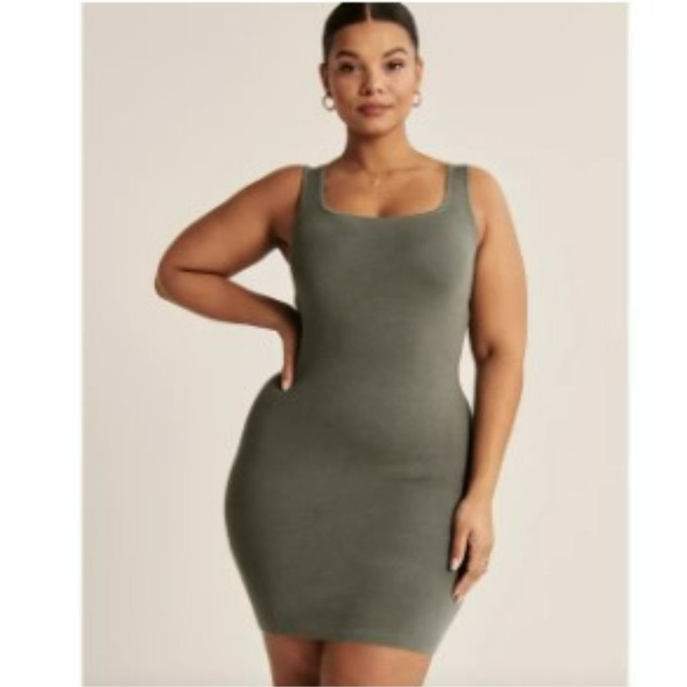 Abercrombie 90s Ribbed Mini Sweater Dress